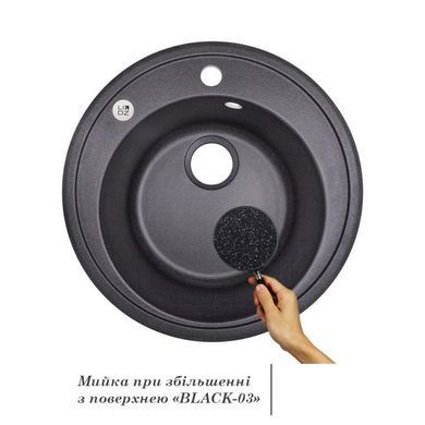 Кухонная мойка Lidz D510/200 BLA-03 Чёрный (LIDZBLA03D510200) LIDZBLA03D510200 фото