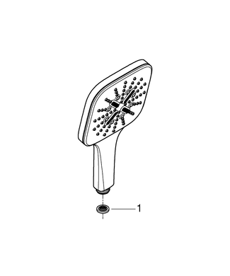 Ручной душ GROHE Vitalio SmartActive Cube, 3 режимы струи, белый (26595000) 26595000 фото