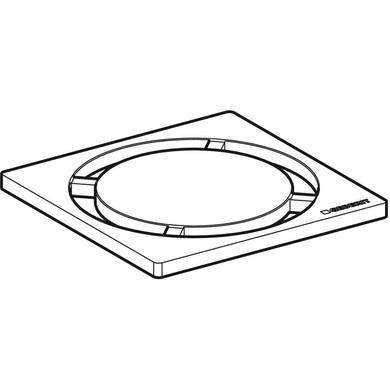Дизайнерская решетка для трапа Geberit Circle, 8 x 8 см (154.311.00.1) 154.311.00.1 фото