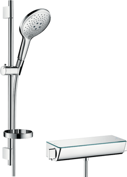 Душова система з термостатом Hansgrohe Raindance Select E Unica S Puro (27036000), хром (27036000) 27036000 фото