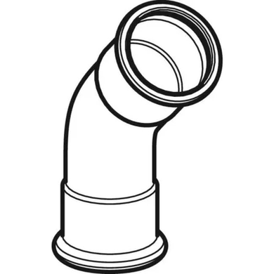 Колено 45&deg; d=66.7мм оцинкованный Geberit Mapress (20612) 20612 фото