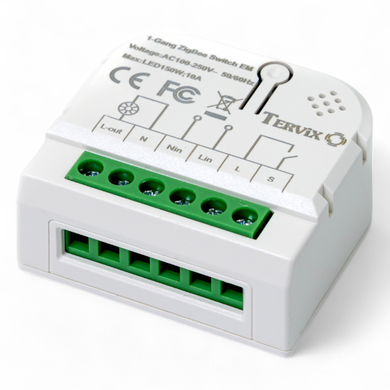 Розумний вимикач Tervix Pro Line ZigBee Switch (1 клавіша / розетка) (432121) 432121 фото