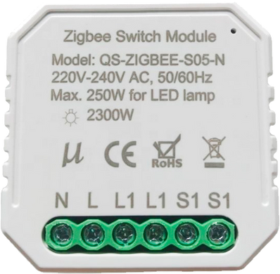 Умный выключатель Tervix Pro Line ZigBee Switch (1 клавиша / розетка) (432121) 432121 фото
