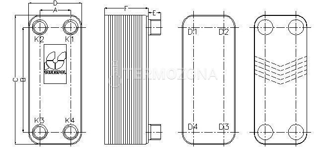 Теплообмінник LB60-120H-5/4" Hexonic (Secespol) (0205-0666) 0205-0666 фото