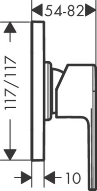 Смеситель для душа Vernis Shape HANSGROHE , Хром (71658000) 71658000 фото