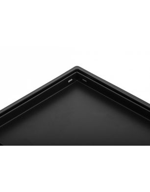 Трап для душа под плитку Epelli Quattro 200 Black 2 in 1, из нержавеющей стали с комбинированным затвором (QTRBL-200) QTRBL-200 фото