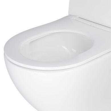 Унітаз підвісний Qtap Jay безободковий Ultra Quiet з сидінням Soft-close Білий (QT07335177W) QT07335177W фото