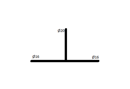 Тройник редукционный General Fittings 16X20X16 (2,2/2,8/2,2мм) (340013H586858A) 340013H586858A фото