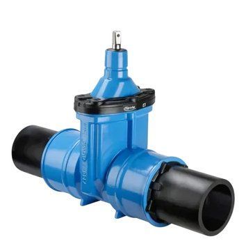 Задвижка Hawle 4050E3 чугунная, с приварными патрубками, PE100/SDR11 DN 150/160, PN16 (5018175) 5018175 фото