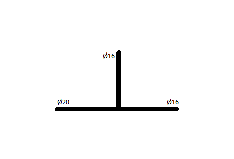 Тройник редукционный General Fittings 20X16X16 (2,8/2,2/2,2мм) (340013H685858A) 340013H685858A фото