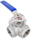 Кран 3-х ходовий кульовий Vinox AISI 304 3/4", нерж. (000058967) 000058967 фото 1