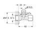 Кран кутовий 1/2&Prime; &times; 3/8&Prime; GROHE, вентильний, з цангою, ручка з ABS пластику, універсальний, приладовий (2201700M) 2201700M фото 3