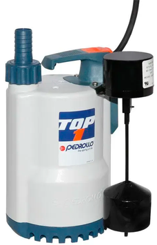 Дренажний насос Pedrollo TOP 1-GM, 9.6 м&sup3;/год, 7 м, 0.25 кВт, з вертикальним поплавковим вимикачем (48TOP11A1USJR) 48TOP11A1USJR фото