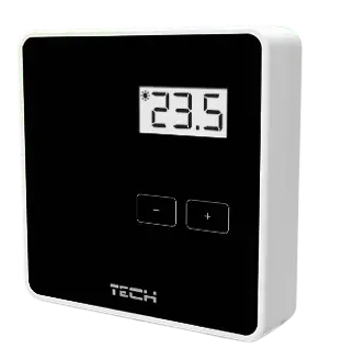 Регулятор TECH ST цифровий, двухпозиційний, дротовий чорний (17749/20777) 17749/20777 фото