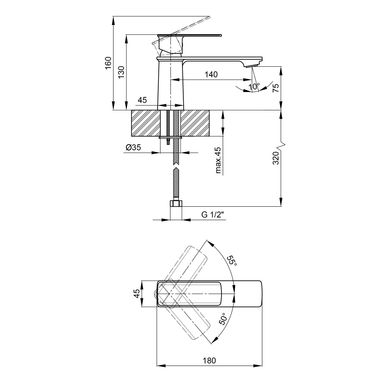 Змішувач для раковини Qtap Lodenice 1031102C SD00042129 фото