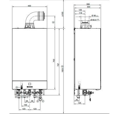 Конденсаційний котел 25 кВт, VITODENS CLASSIC BPKB Viessmann, 2-контурний, настінний (VA3205004) VA3205004 фото