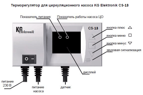 Регулятор температури KG Elektronik CS-13 CS-13 фото