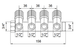 Колектор Bianchi 3/4"х4х1/2" (червоний) з вентильними кранами (204B05040A) 204B05040A фото 2