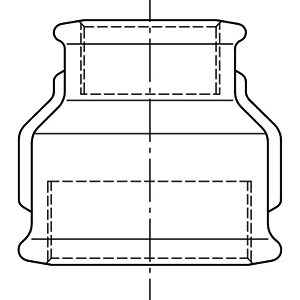 Перехідник оцинкований &Oslash;3/8" х 1/4" ВВ Atusa (24015021) 24015021 фото