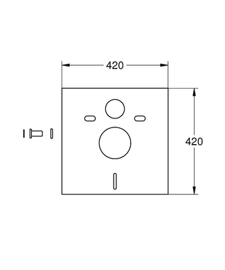 Інсталяція 3 в 1 для унітазу GROHE Rapid SL (3884000G) 3884000G фото