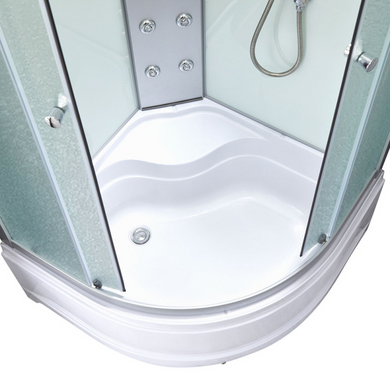 Гідробокс TANI SBM90x90.SAT.HIGH.FR, високий, скло Frost 4мм + стінки WHI Lidz (LTSBM9090SATHIGHFR) LTSBM9090SATHIGHFR фото