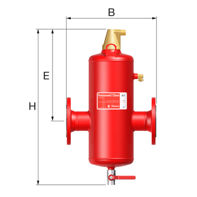 Сепаратор воздуха и грязи FLAMCO Flamcovent Clean 150 F, DN150, емкость 78 л, 10 бар, 120 &deg;C (28085) 28085 фото