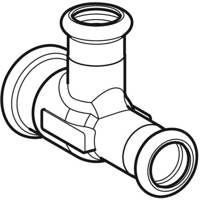 Трійник d 22x22x15 apressM Geberit Mapress (61196) 61196 фото