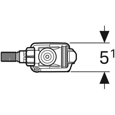 Впускний клапан Geberit типу 333, підведення води збоку, 3/8" та 1/2", ніпель з латуні (136.724.00.3) 136.724.00.3 фото