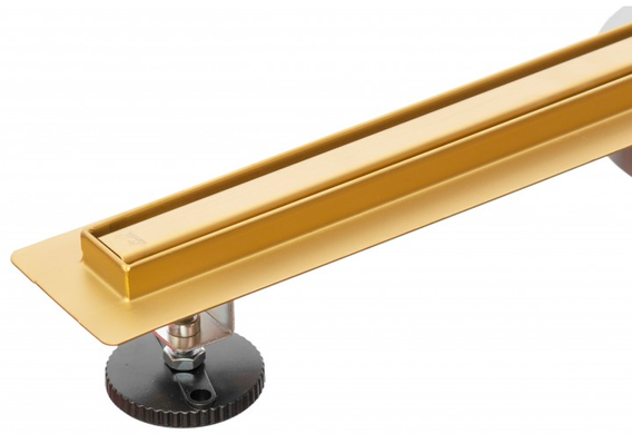 Душевой слив Epelli Slim D`oro 360⁰ DN 40, L=900 мм, поворотный, решетка щелевая Золотой (SLMD360-900) SLMG900 фото