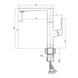 Змішувач для мийки Topaz Lexi TL, Чорний (21401-H57-BB) 21401-H57-BB фото 4