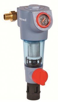 Самопромивний фільтр Honeywell 1 1/4", 200 мкм, Тmax - 30 &deg;C, PN 16, зі зворотним промиванням, з манометром (F74CS-11/4AD) F74CS-11/4AD фото