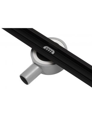 Щелевой черный трап для душа Epelli Slim Nero 100 см из нержавеющей стали с поворотным сифоном SLMB360-1000 фото