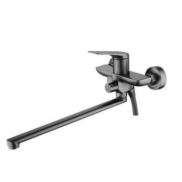 Смеситель для ванны Qtap Vlasta New, Темно-серый (QTVLA260GMB45645) QTVLA260GMB45645 фото