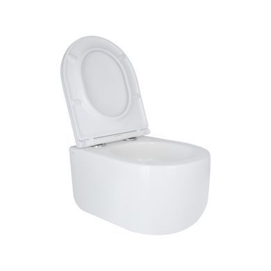 Подвесной унитаз Qtap Taurus без ободка с сиденьем Soft-close Белый (QT2433084EUQW) QT2433084EUQW фото