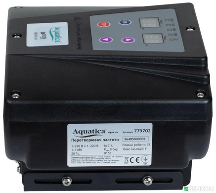 Перетворювач частоти 1~220В &times; 1~220В до 1.1кВт + датчик тиску AQUATICA (AVF-1.1M) (779702) 779702 фото