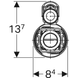 Зливний клапан Geberit тип 290, d40, подвійний змив (282.303.21.2) 282.303.21.2 фото 3
