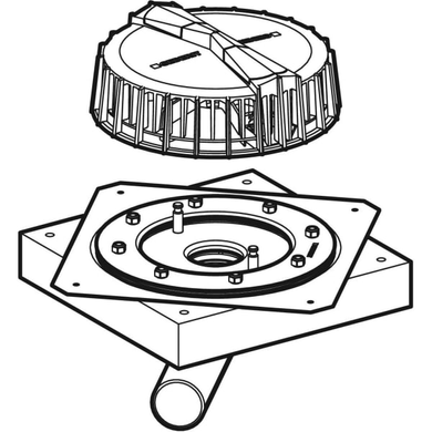 Воронка Geberit PE Pluvia с фланцем для крепления гидроизолированного материала, 9 л/с (359.117.00.1) 359.117.00.1 фото
