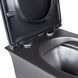Унітаз підвісний Qtap Virgo безобідковий з сидінням Soft-close Чорний (QT1833051ERMB) QT1833051ERMB фото 4