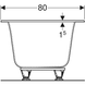 Прямоугольная ванна Geberit Soana, Slim rim, Duo, с ножками: 180x80 см, белая (554.004.01.1) 554.004.01.1 фото 6