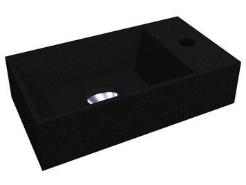 Умивальник COPPER 400 MIRASTONE BLACK SHINE Miraggio Чорний (0002593) 0002593 фото