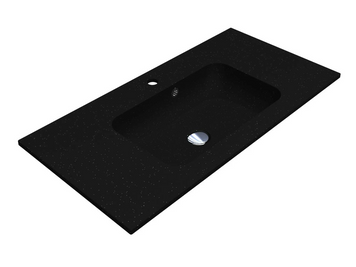Умывальник DELLA 900 MIRASTONE BLACK SHINE Miraggio Чёрный (8813461) 8813461 фото