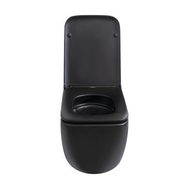 Унітаз підвісний Qtap Gemini безободковий з сидінням Soft-close Чорний (QT2533076EUQMB) QT2533076EUQMB фото