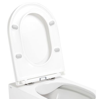 Подвесной унитаз Qtap Scorpio без ободка с сиденьем Soft-close Белый (QT1433053ERW) QT1433053ERW фото