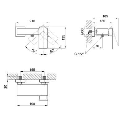 Змішувач для душу Qtap Lodenice 4031102C SD00042134 фото