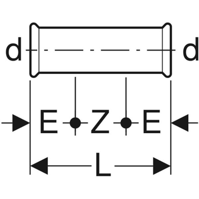 Муфта d=35мм Geberit Mapress (22106) 22106 фото