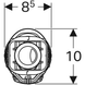 Сливной клапан Geberit, тип 240, двойной смыв (136.909.21.2) 136.909.21.2 фото 3