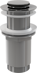 Донный клапан для умывальника Alcaplast A394, цельнометаллический с малой заглушкой для умывальников без перелива