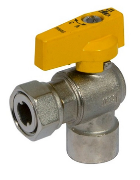 Кран газовий кутовий з гайкою Bianchi 3/4"х3/4" (527005050G) 527005050G фото