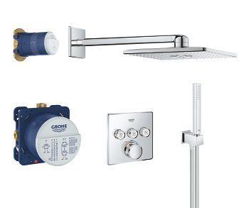 Скрытая душевая система с термостатом Grohe Grohtherm SmartControl & Rainshower 310 SmartActive Cube, хром (34706000) 34706000 фото