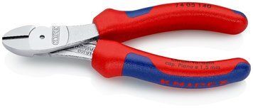 Кусачки &Oslash; 3,1 мм, 140 мм, бокові, особливої потужності, хромовані KNIPEX (74 05 140) 74 05 140 фото